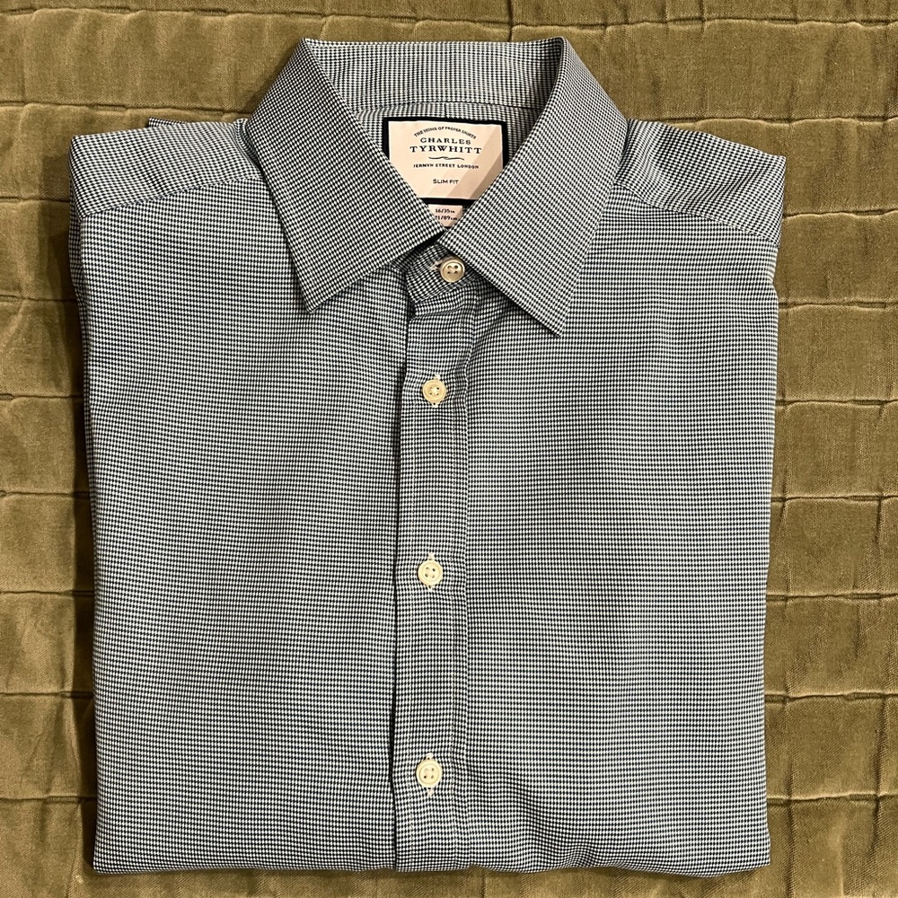 Charles Tyrwhitt houndstooth shirt
